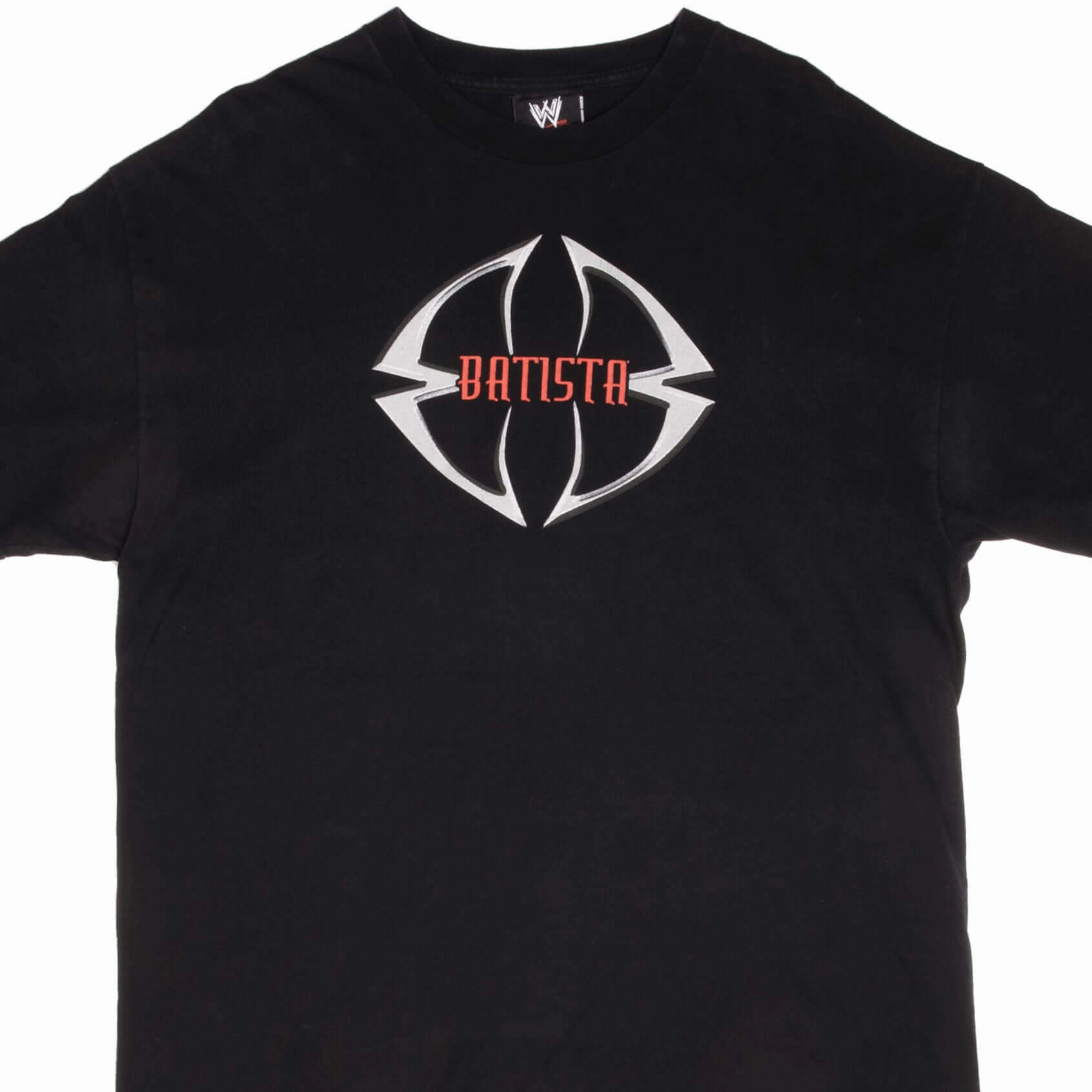 Layered Collar Structure Chic and Soft VINTAGE WWE BATISTA WRESTLING TEE SHIRT 2002 SIZE XL