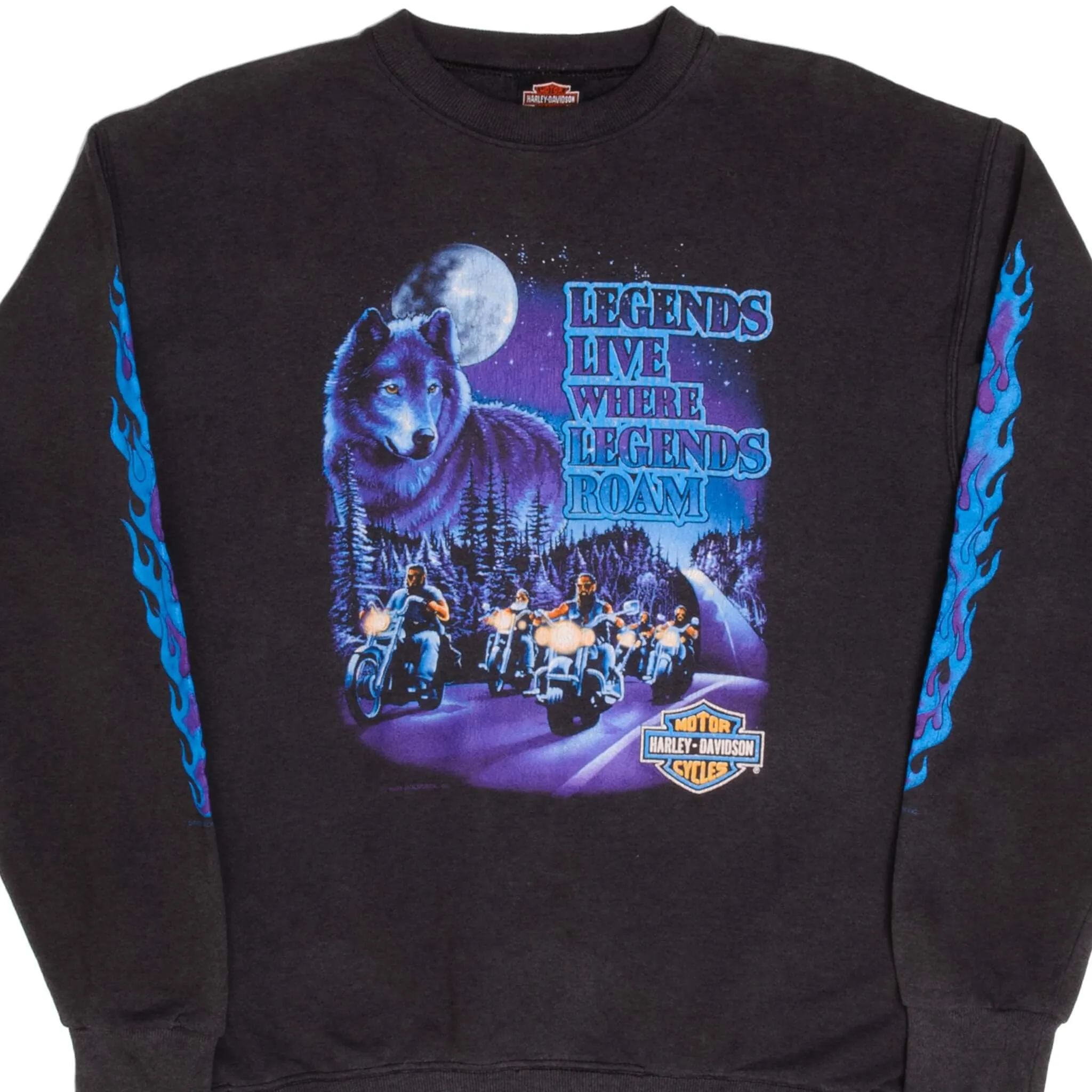 VINTAGE HARLEY DAVIDSON 1992 SWEATSHIRT SIZE LARGE MADE USA Tennis wear