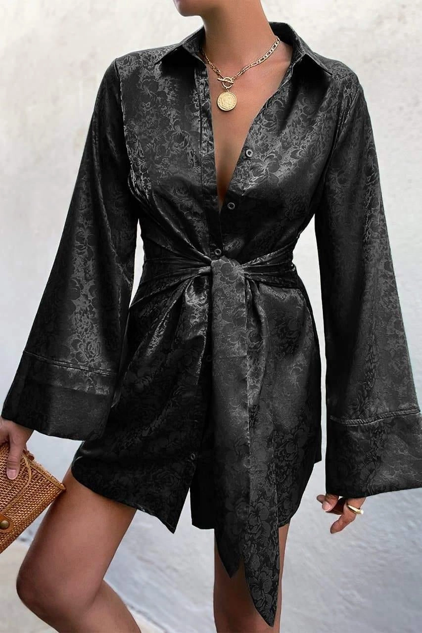 Easy Draping Jules Mini Dress - Black