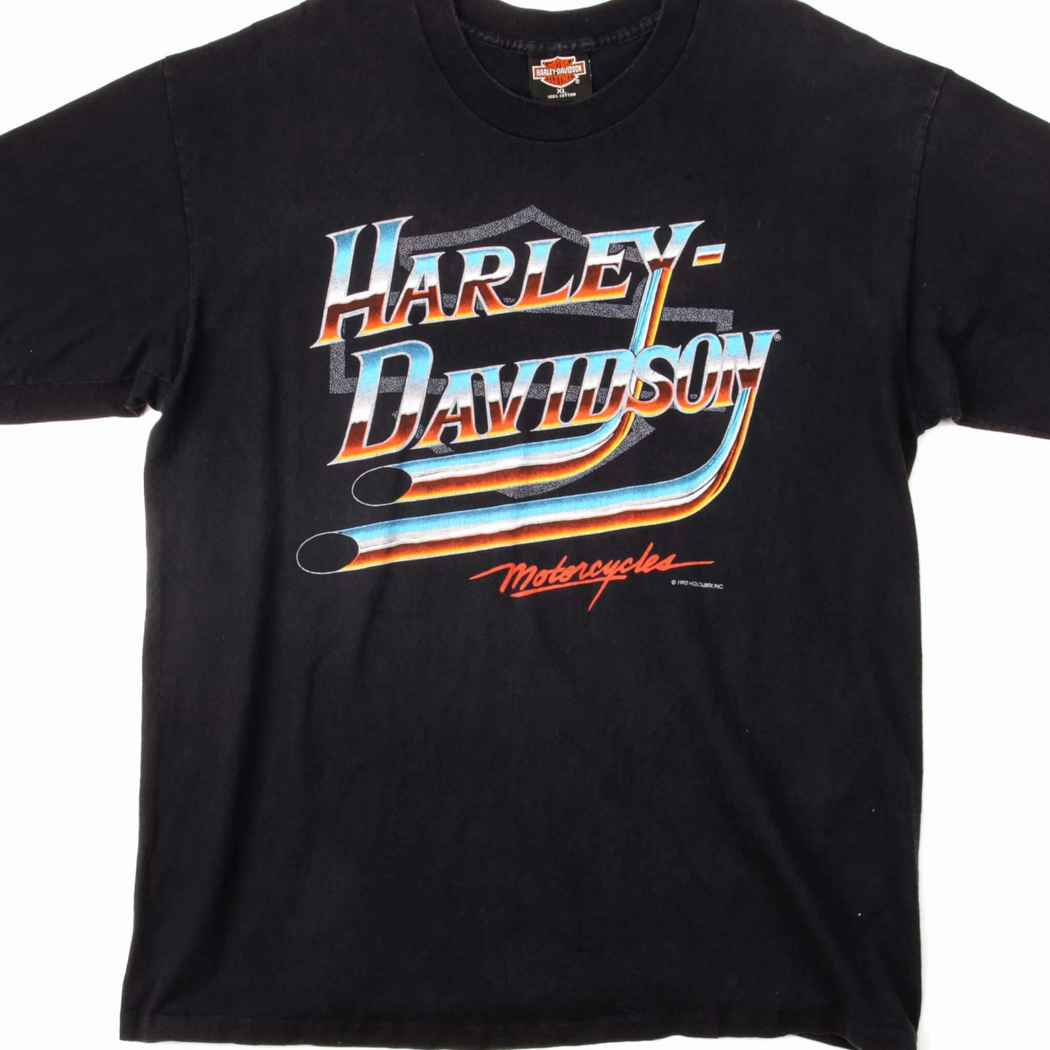 VINTAGE HARLEY DAVIDSON TEE SHIRT 1992 SIZE XL MADE IN USA Pocket Design