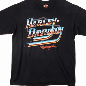 VINTAGE HARLEY DAVIDSON TEE SHIRT 1992 SIZE XL MADE IN USA Pocket Design