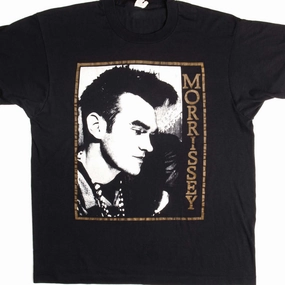 VINTAGE MORRISSEY THE SMITHS TEE SHIRT 1980s SIZE LARGE MADE IN USA Streetwear attitude Non Restrictive Fit