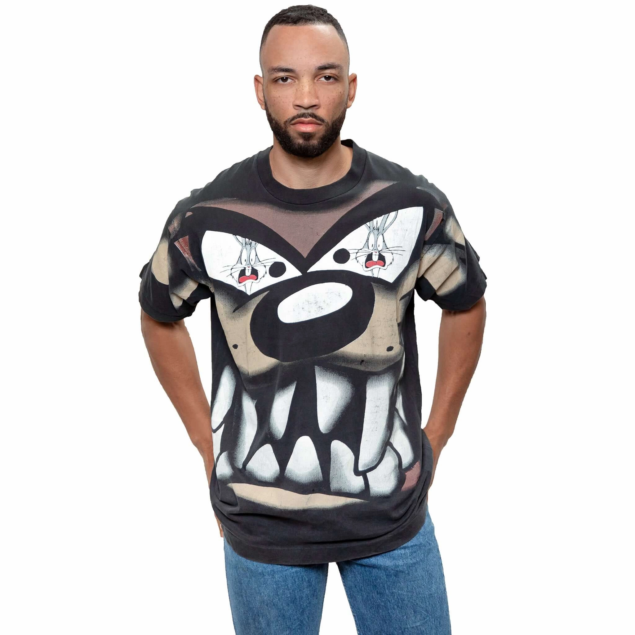 Fuzz Free Surface VINTAGE LOONEY TUNES TAZ AND BUGS BUNNY TEE SHIRT 1997 SIZE LARGE MADE IN USA