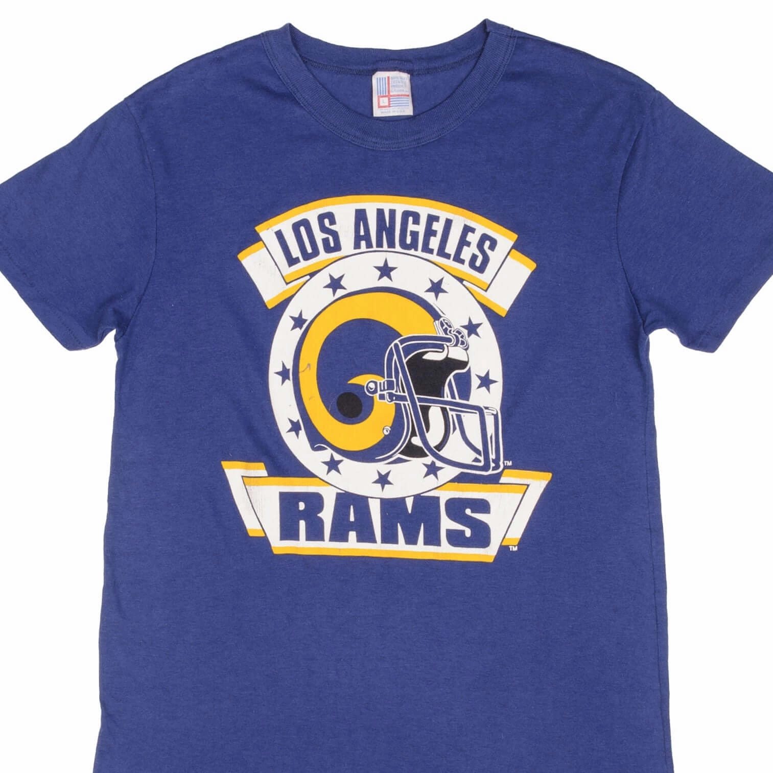 VINTAGE NFL LOS ANGELES RAMS TEE SHIRT EARLY 1990S SIZE MEDIUM MADE IN USA Sporty Fit