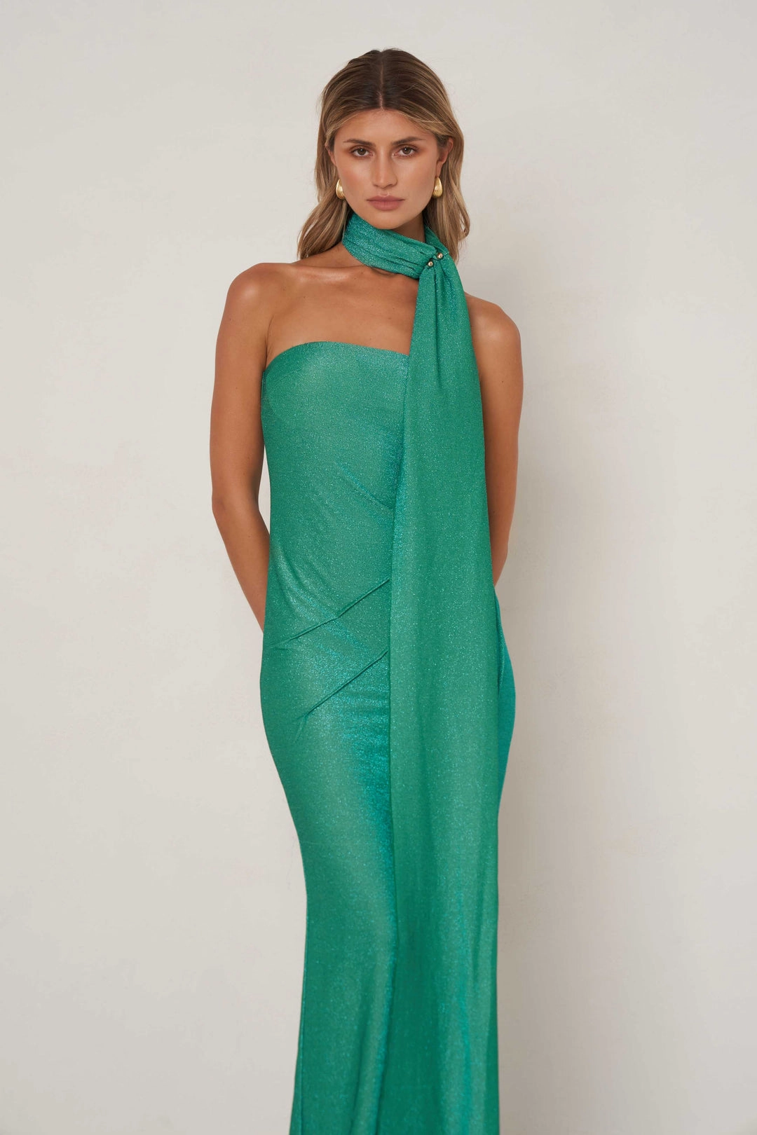 Gabriella Dress - Marine Green Soft Material