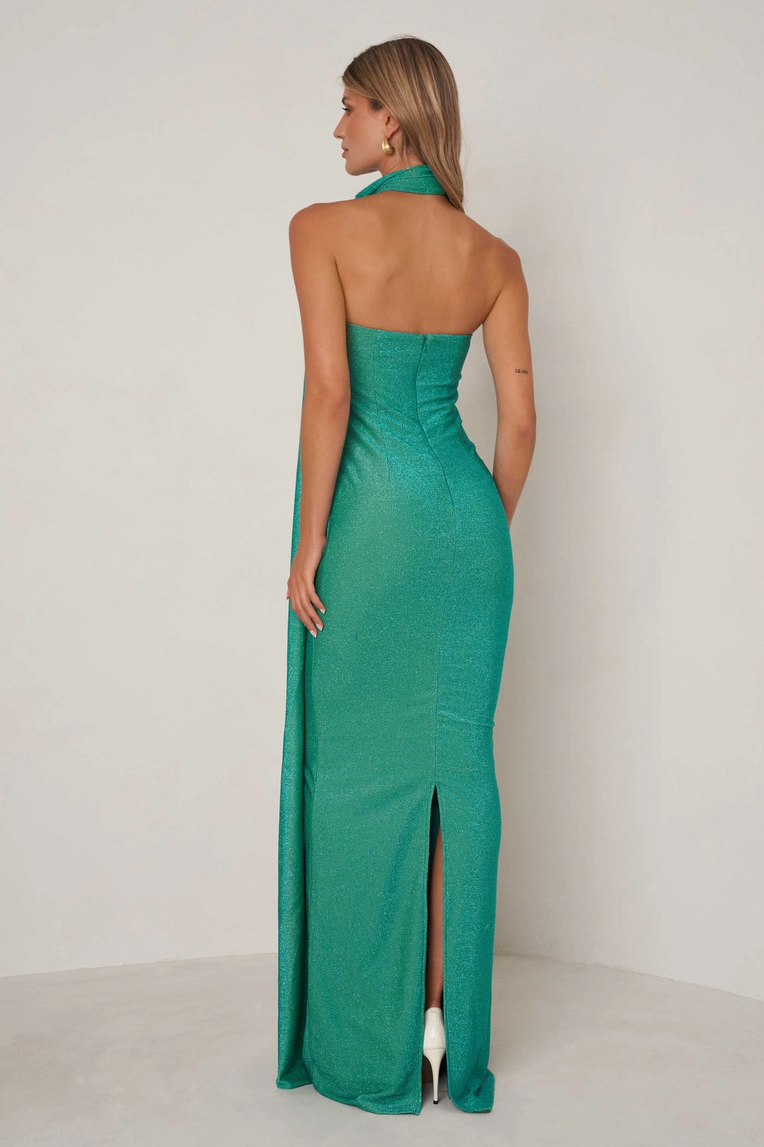 Gabriella Dress - Marine Green Feminine Look