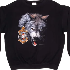 VINTAGE 3D EMBLEM HARLEY DAVIDSON SWEATSHIRT 1992 SIZE XL MADE IN USA Ribbon Details