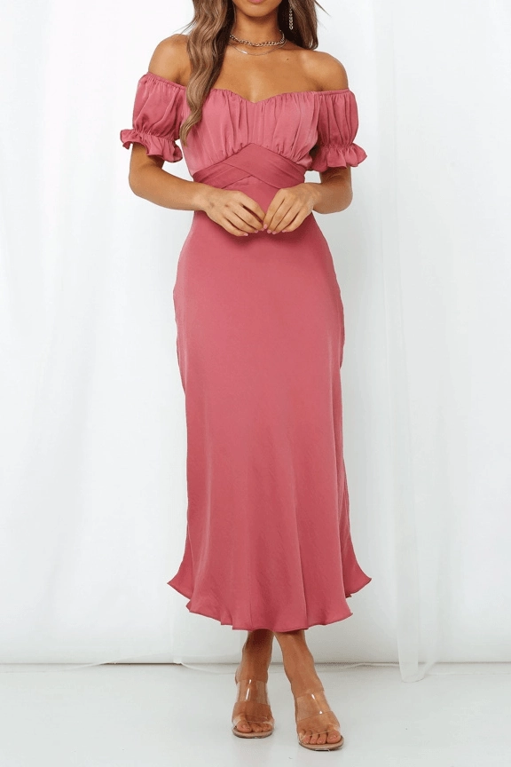 Neutral Base Samantha Dress - Mauve
