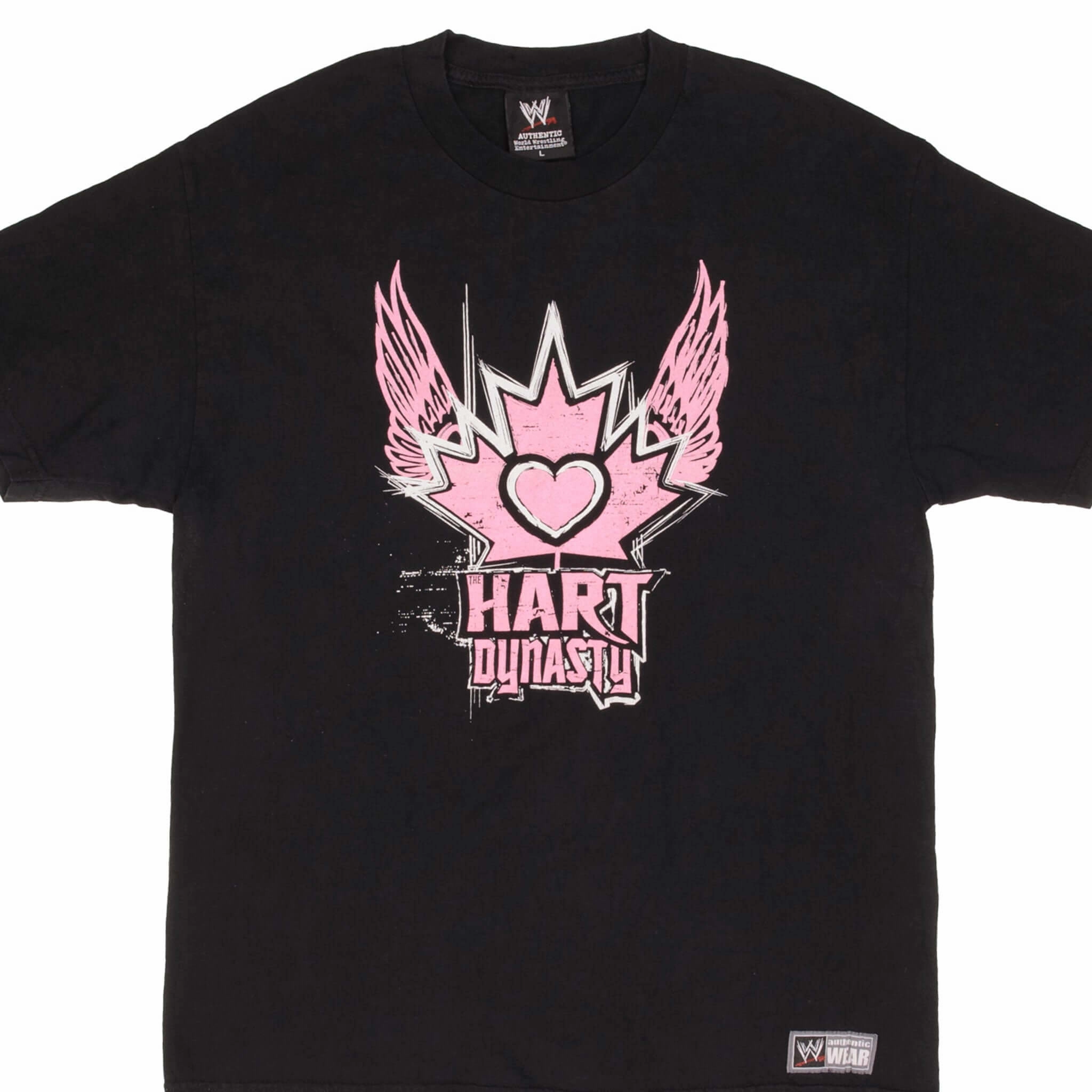 Seam Free Back ComfortOptimizedConstruction VINTAGE WWE WRESTLING THE HART DYNASTY TEE SHIRT 2008 SIZE LARGE