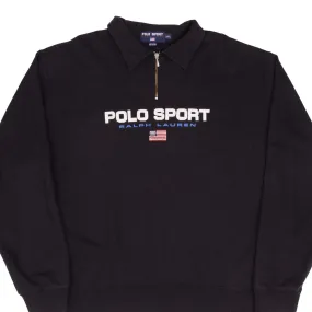 hot weather wear VINTAGE POLO SPORT RALPH LAUREN QUARTER ZIP SWEATSHIRT 1990S SIZE 2XL