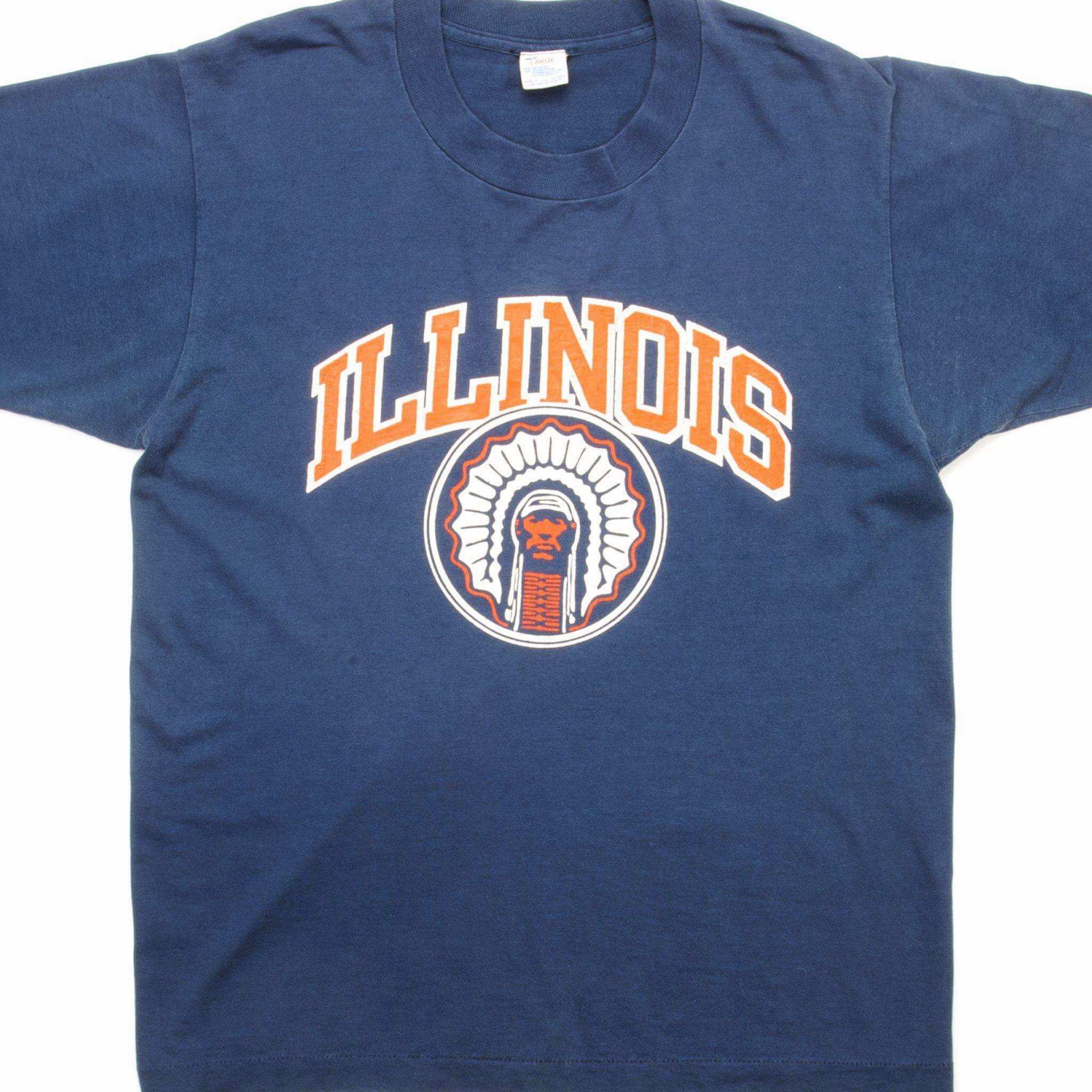 Affordable Fashion VINTAGE CHAMPION ILLINOIS UNIVERSITY TEE SHIRT 1980S SIZE MEDIUM MADE IN USA