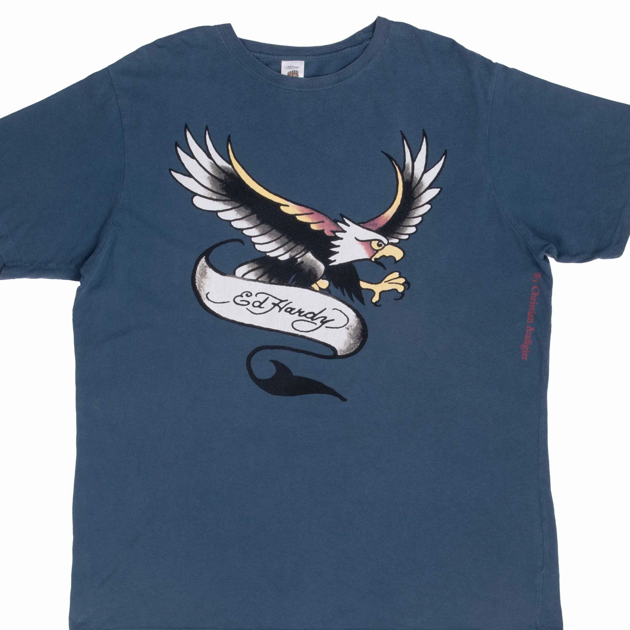 FlexibleKnit VINTAGE ED HARDY EAGLE BLUE TEE SHIRT 2000S SIZE XL