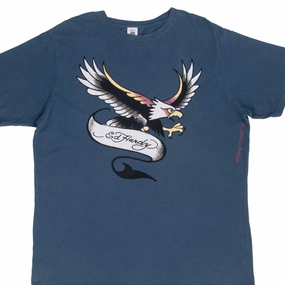 FlexibleKnit VINTAGE ED HARDY EAGLE BLUE TEE SHIRT 2000S SIZE XL