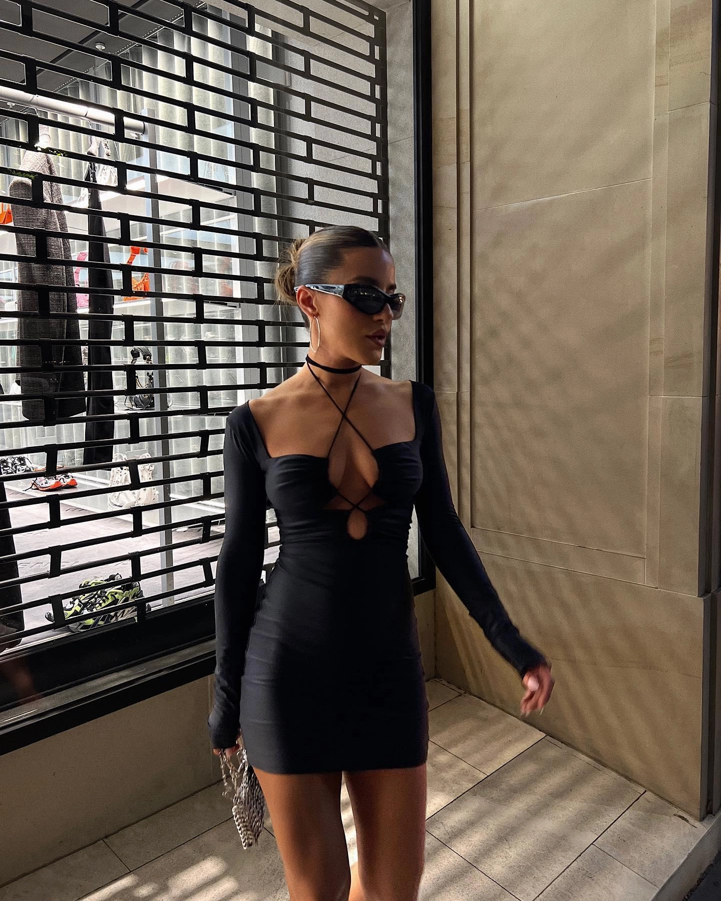 Darci Dress - Black Seamless-Look