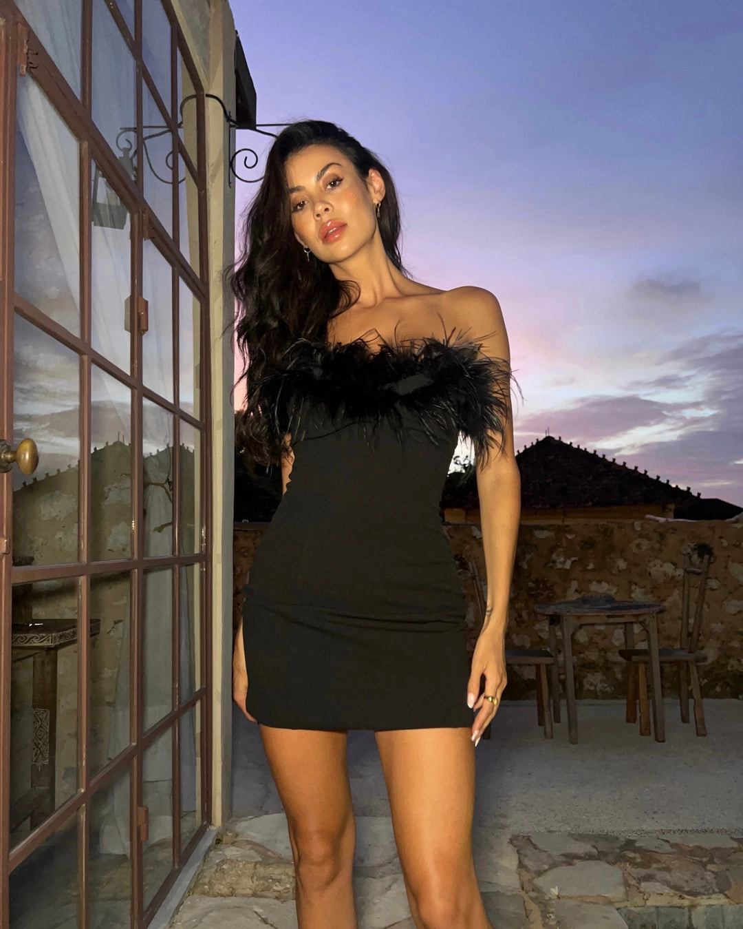 Valentino Mini Dress - Black Formed Look monochrome