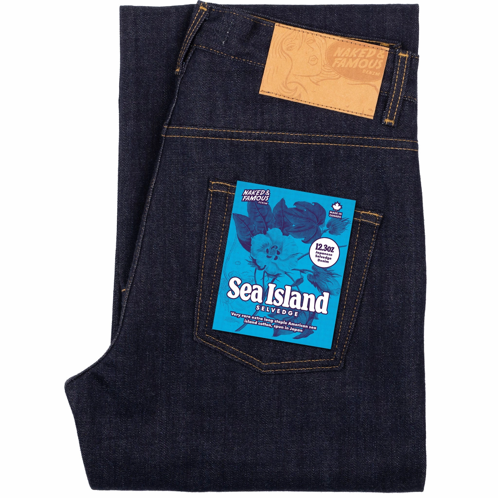 Casual Spring Mood Classic Wear Tailored Fit Strong Guy - Sea Island Selvedge - Indigo