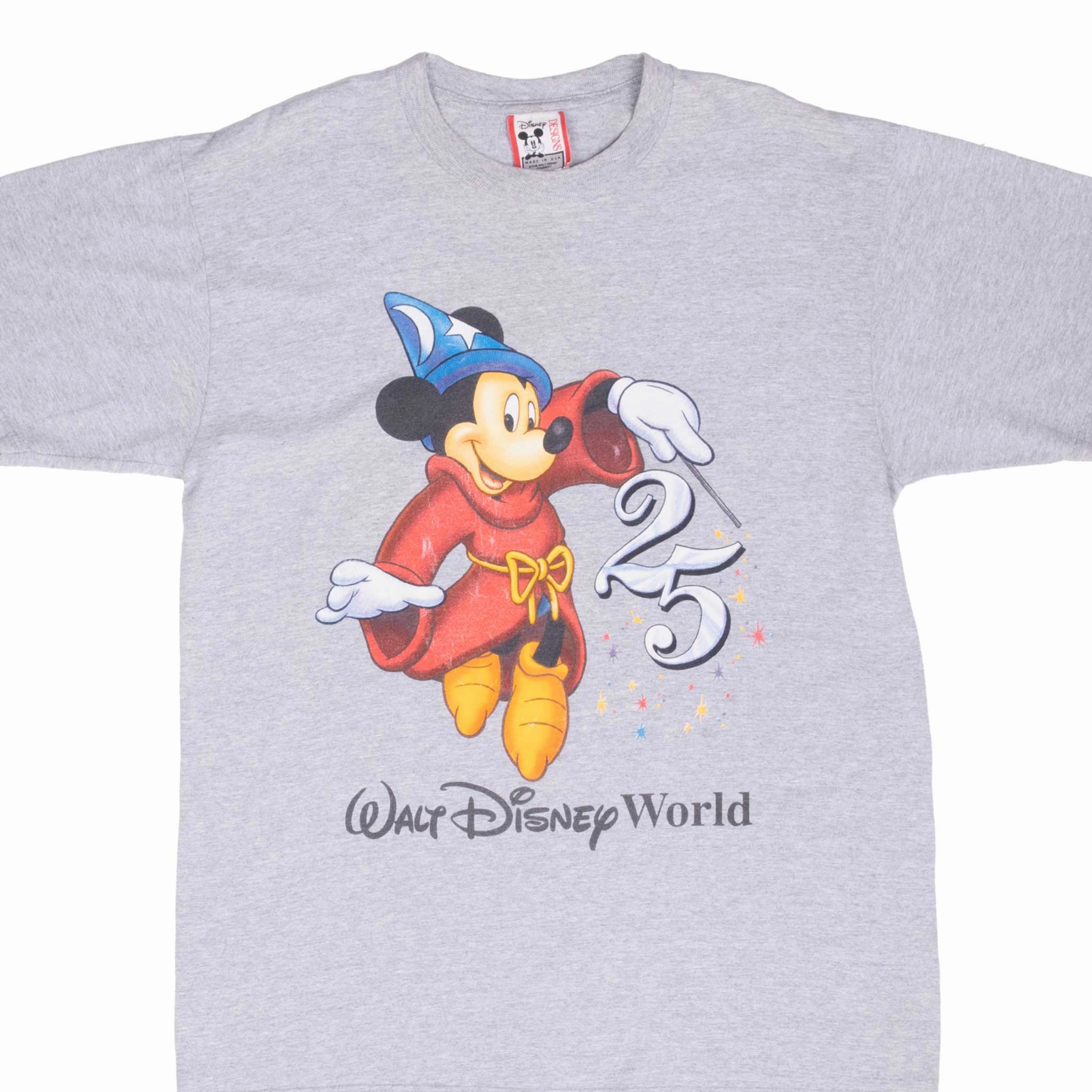Comfort Wearable City Smart VINTAGE WALT DISNEY WORLD MICKEY MOUSE 25TH ANNIVERSARY TEE SHIRT 1990S LARGE