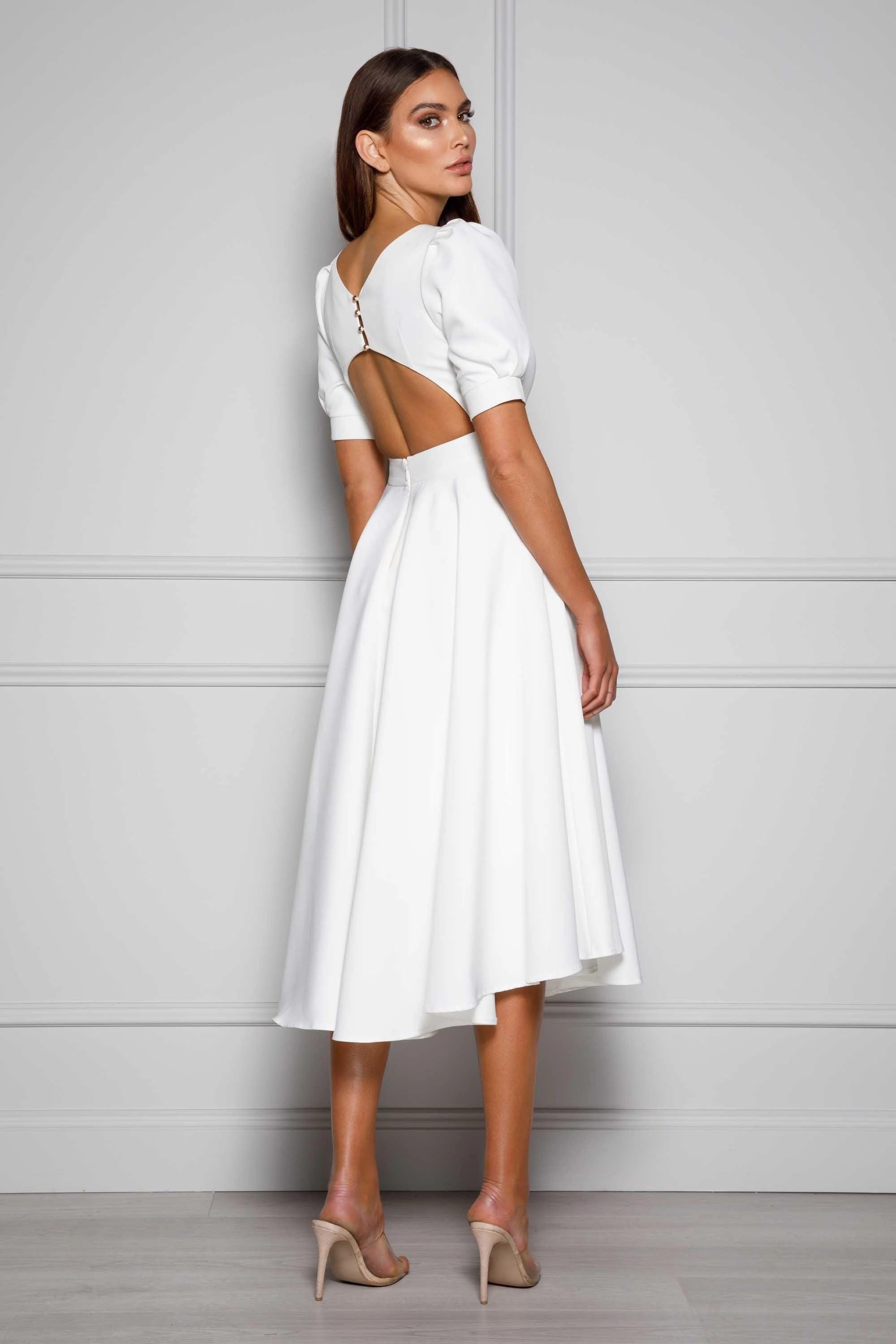 Edith Dress - White Casual Chic Wear Lounge Vibe