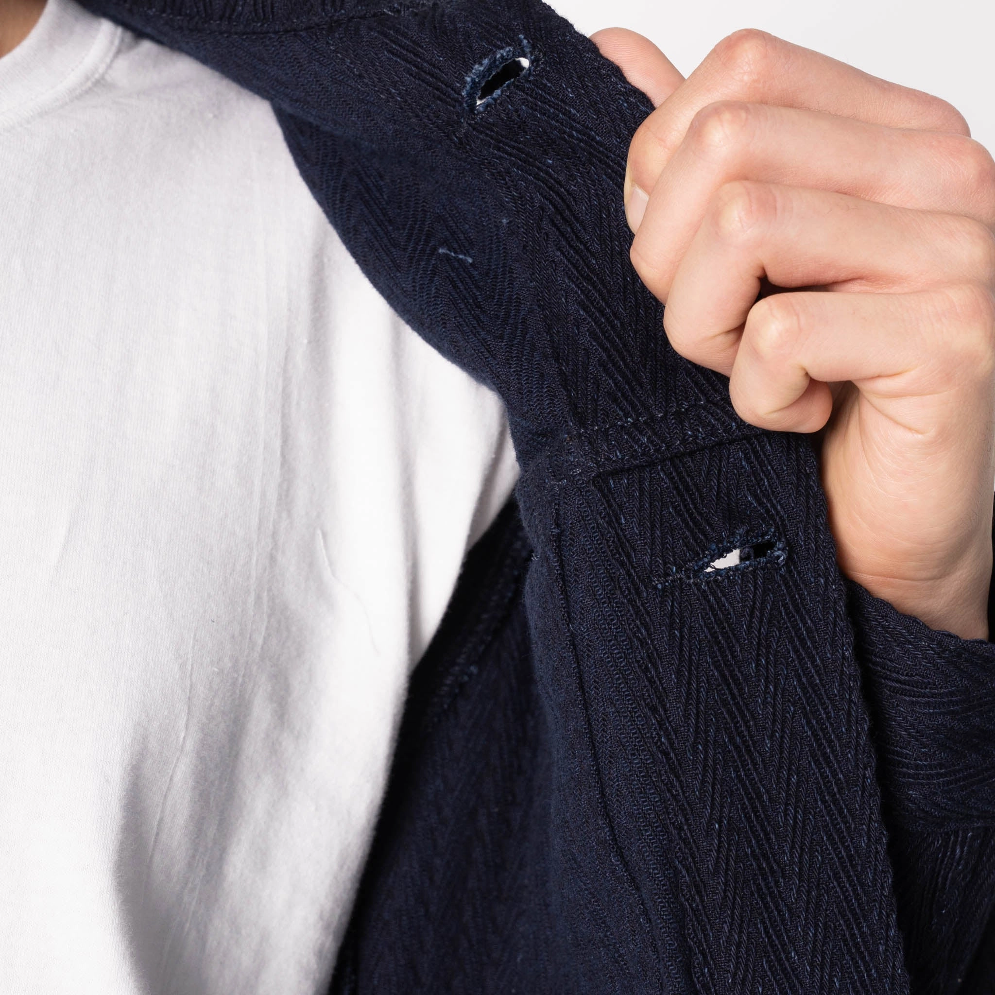 Denim Jacket  - Indigo Sugiaya Outdoor Jacket Flexible Zipper System