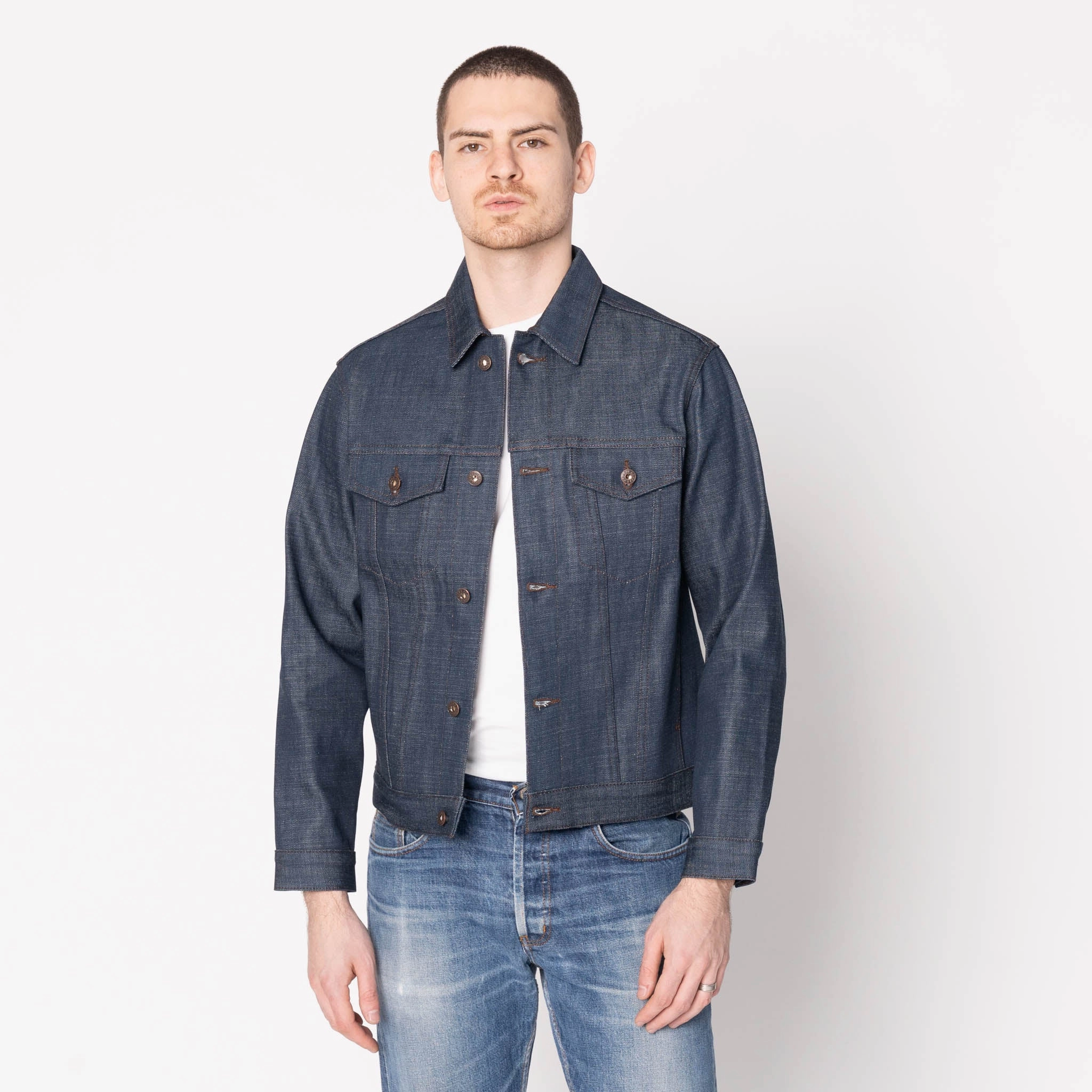 Denim Jacket  - Kawataro Selvedge - Indigo gear up Flexible Cuff