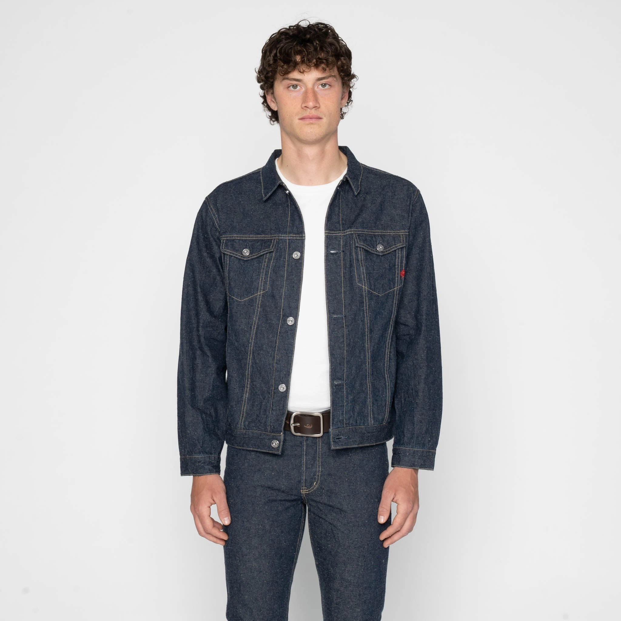 popular in Africa Solid-color Denim Jacket - MIJ14 - Haru Kaze Selvedge