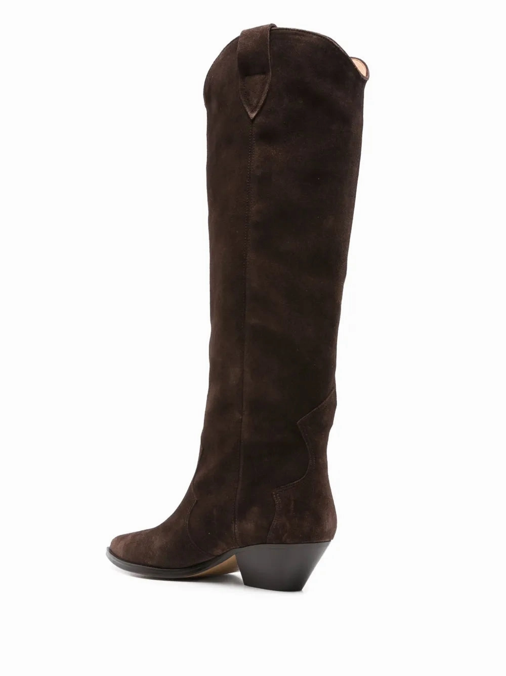 Comfortable fit Denvee Boots in Chocolate Suede