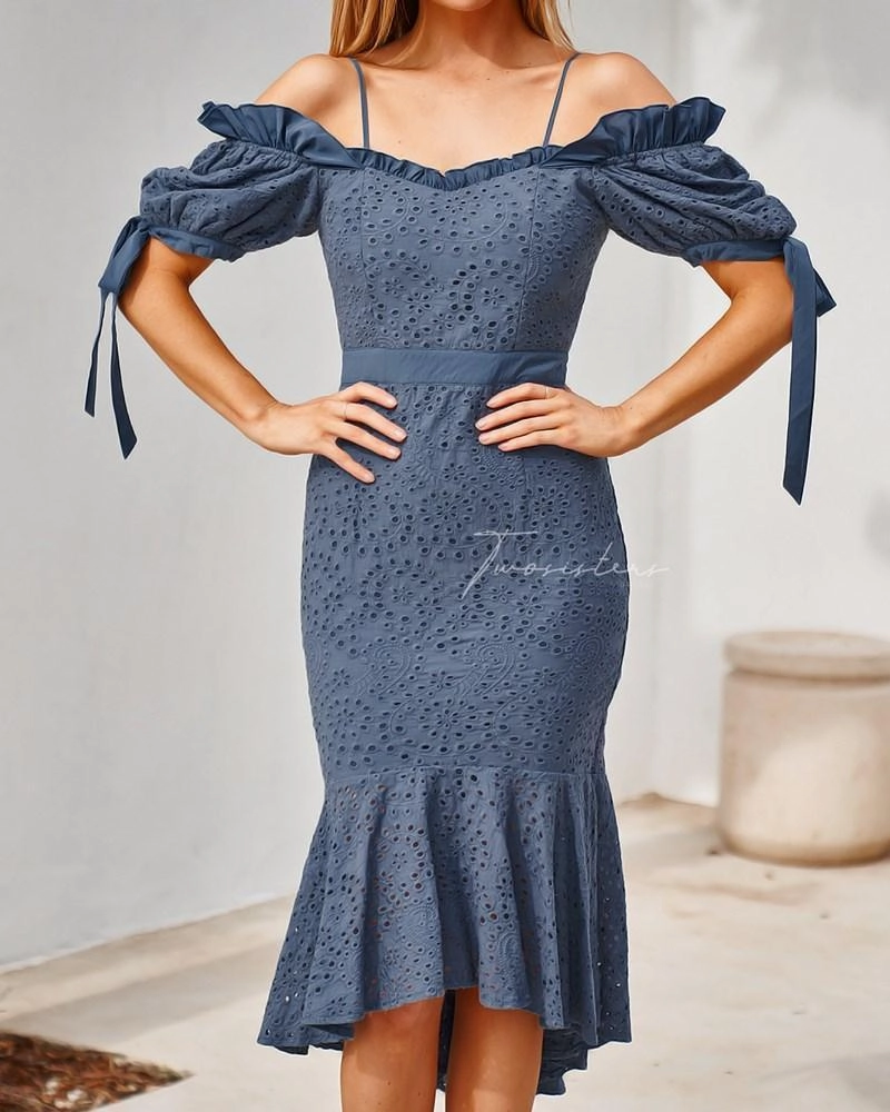 AntiPillTreatment Parker Dress - Steel Blue