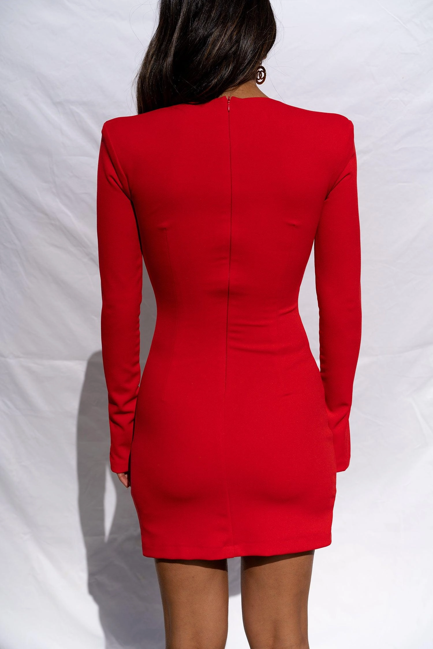 Donna Dress - Red Shine Finish Smile Glow