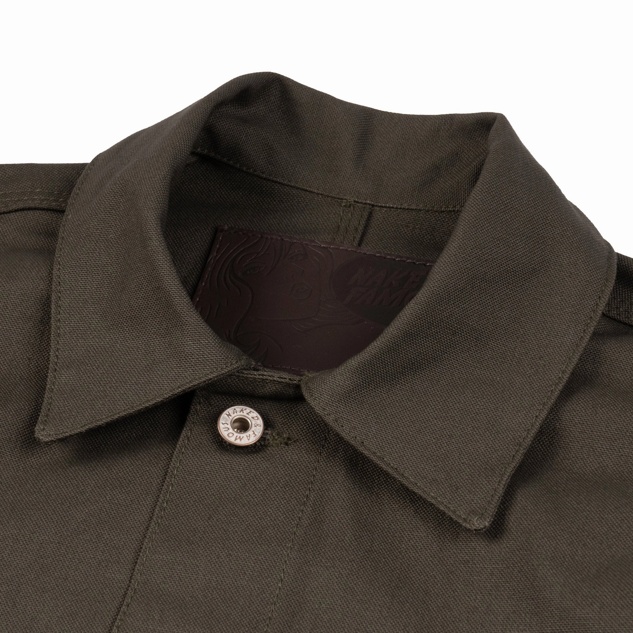 Chore Coat - Green Canvas Stole upcycled design