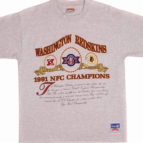 Anti Shrinkage Treatment Casual Design VINTAGE NFL WASHINGTON REDSKINS TEE SHIRT 1991 SIZE LARGE MADE IN USA