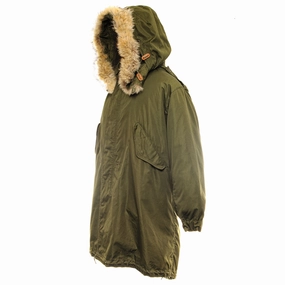 Travel Fit Lightweight Thermal Tech US ARMY M-1951 M-51 FISHTAIL PARKA COMPLETE COYOTE FUR 1952 DEADSTOCK W LINER SIZE SMALL