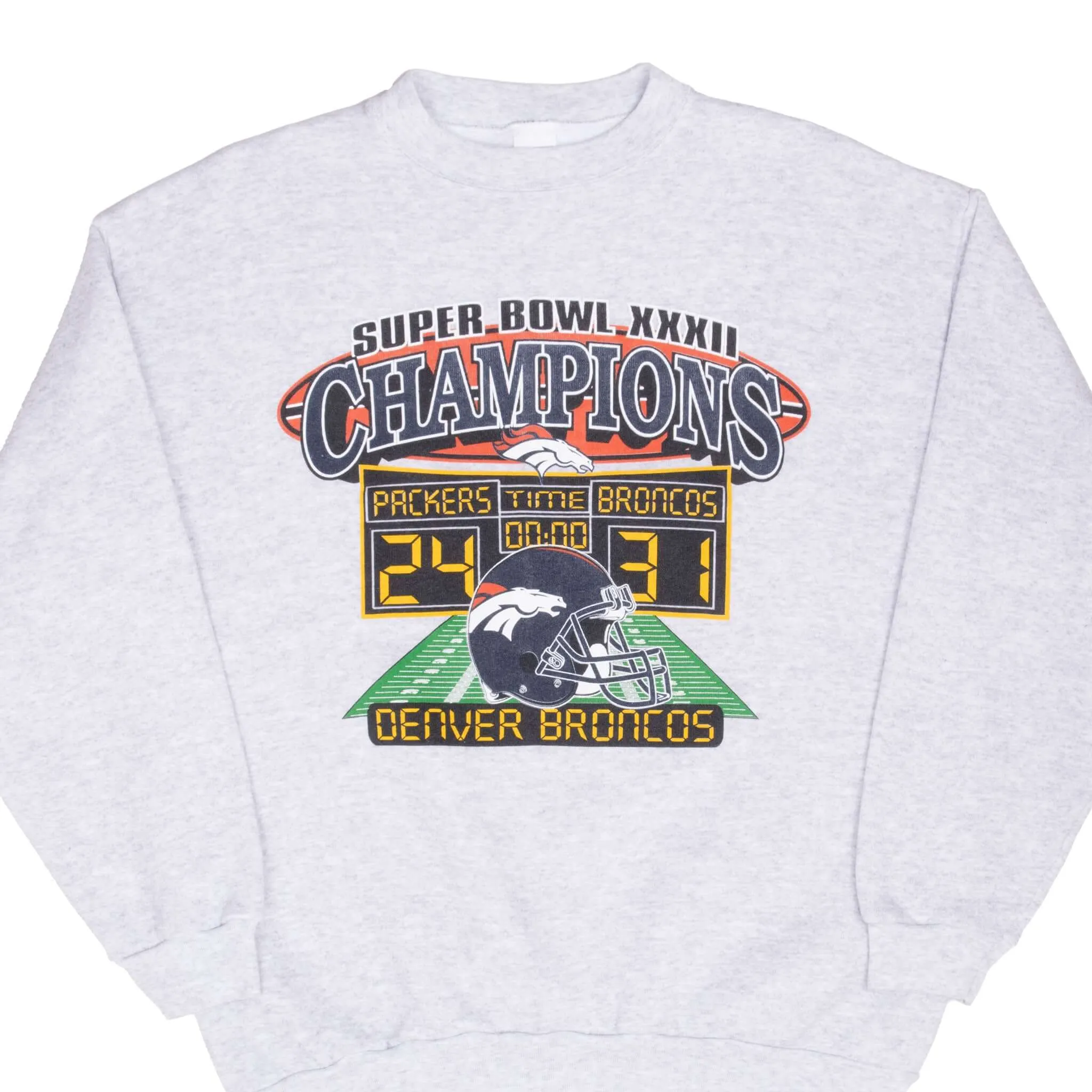 product rating VINTAGE NFL DENVER BRONCOS SUPER BOWL XXXII CHAMPIONS 1998 SWEATSHIRT LARGE