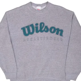 VINTAGE WILSON BLUE SWEATSHIRT 1990S LARGE MADE IN USA Breathable Design
