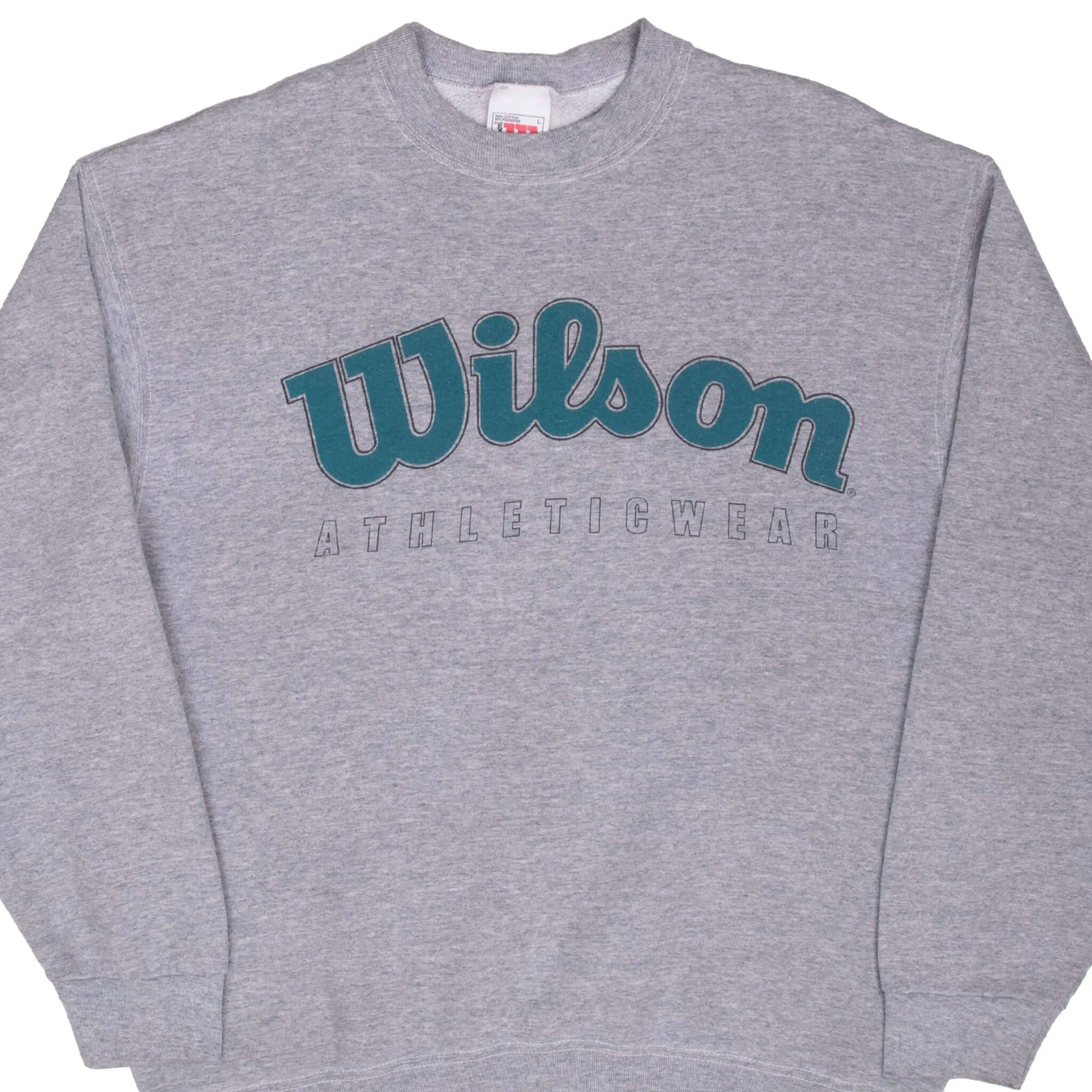 VINTAGE WILSON BLUE SWEATSHIRT 1990S LARGE MADE IN USA Breathable Design