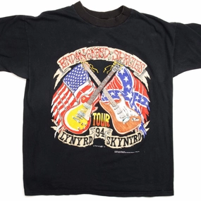 Stretch Fit Design Comfort Stretch Wear VINTAGE LYNYRD SKYNYRD TEE SHIRT ENDANGERED SPECIES TOUR 1994 SIZE LARGE MADE IN USA