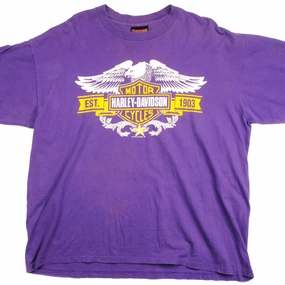 VINTAGE HARLEY DAVIDSON TEE SHIRT 1991 SIZE XL MADE IN USA Tight Fit