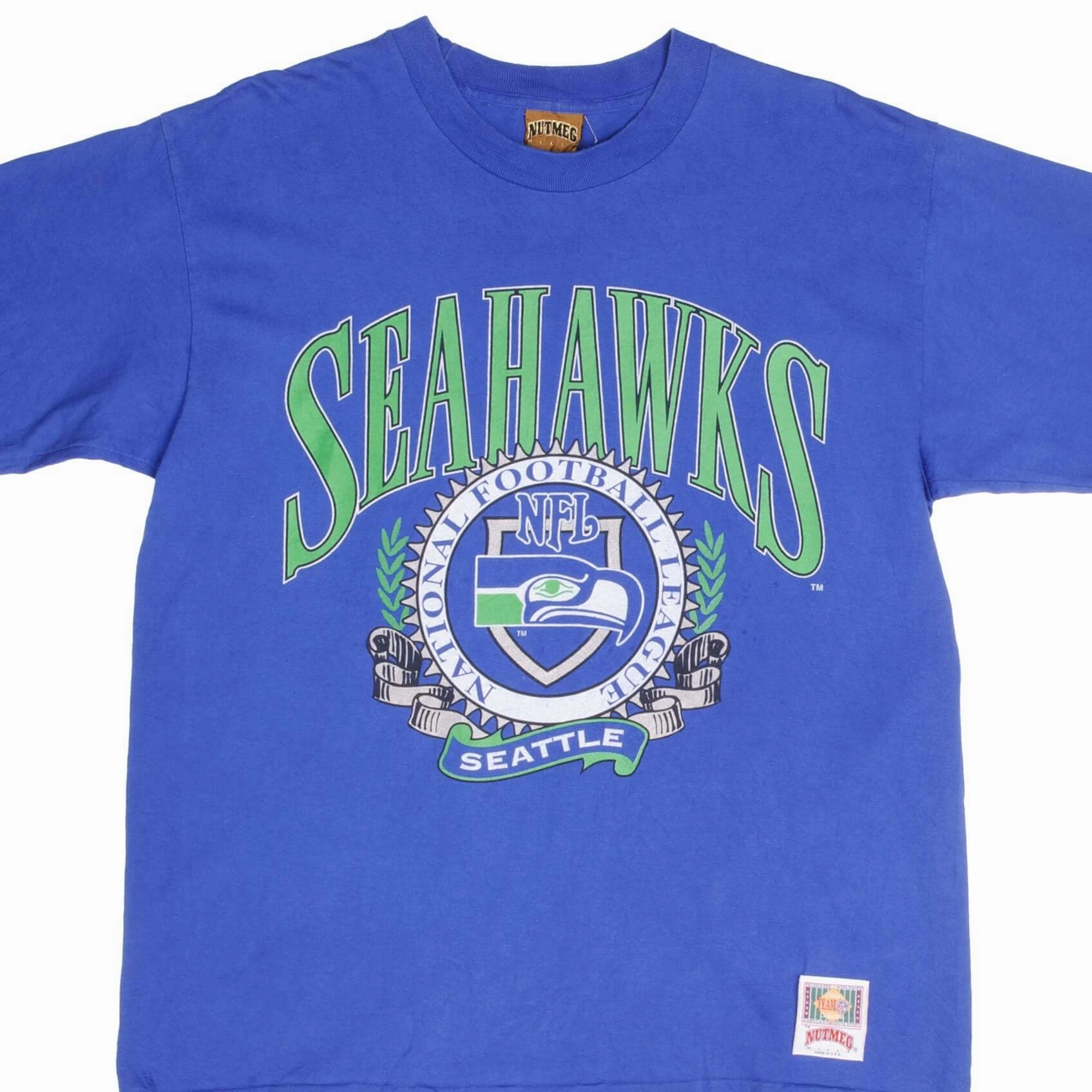 VINTAGE NFL SEATTLE SEAHAWKS TEE SHIRT 1990S SIZE LARGE MADE IN USA Classic Smart