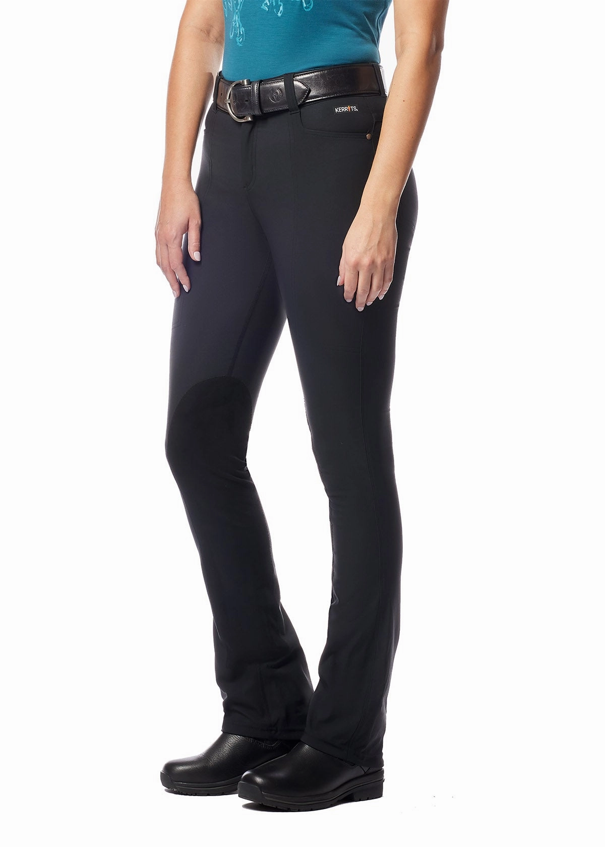Dynamic? Extended Knee Patch Bootcut Breech - Tall training performance Athlete Leggings Capri