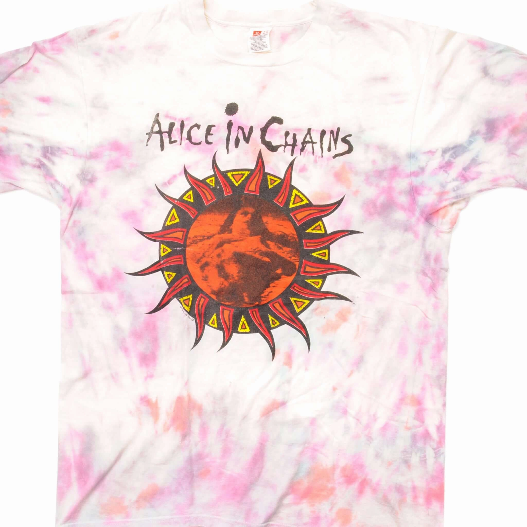 Sporty Layers VINTAGE TIE-DYE ALICE IN CHAINS LOLLAPALOOZA TEE SHIRT 1994 SIZE LARGE