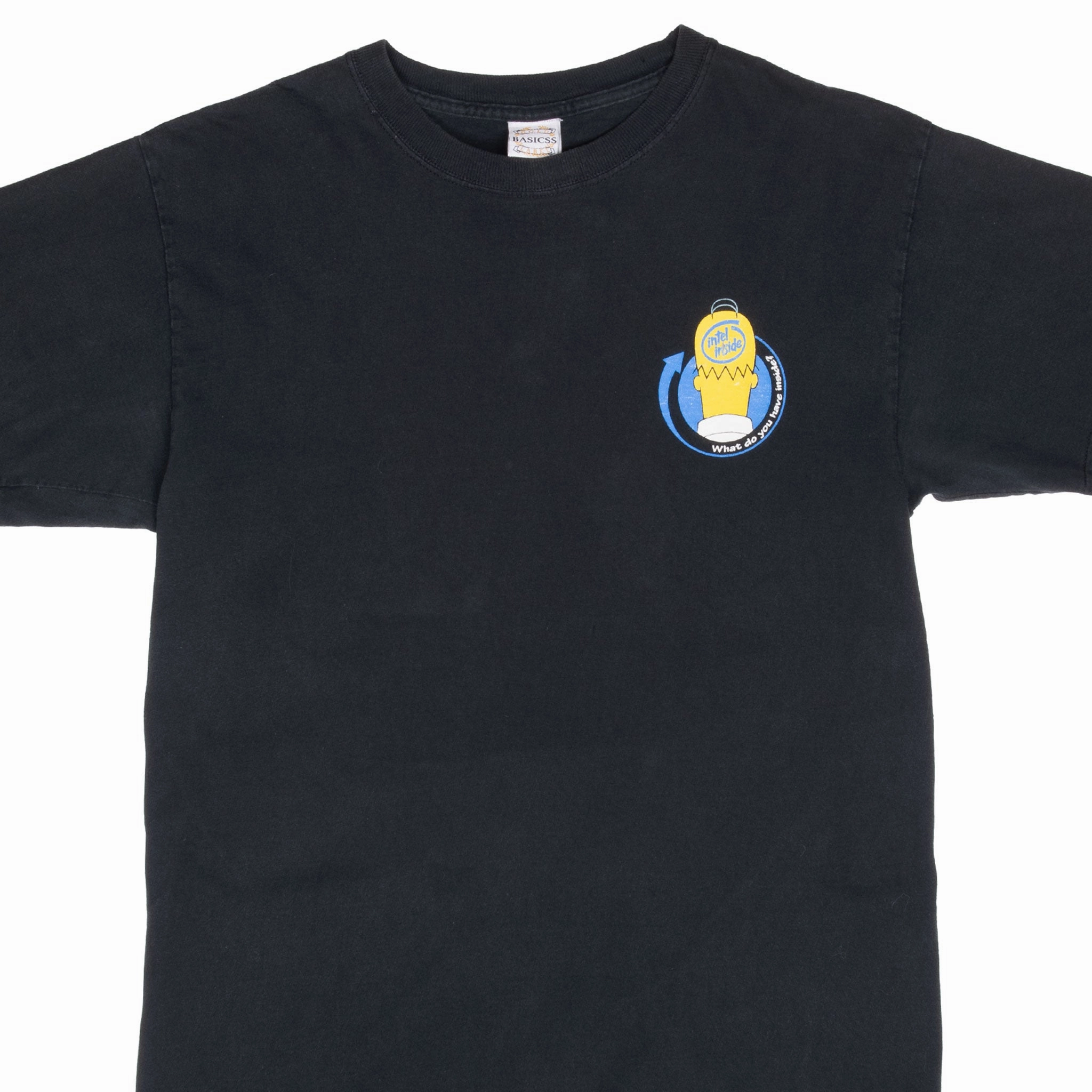 VINTAGE INTEL INSIDE HOMER SIMPSON TEE SHIRT 1990S LARGE Feminine Appeal Fresh Comfort Style