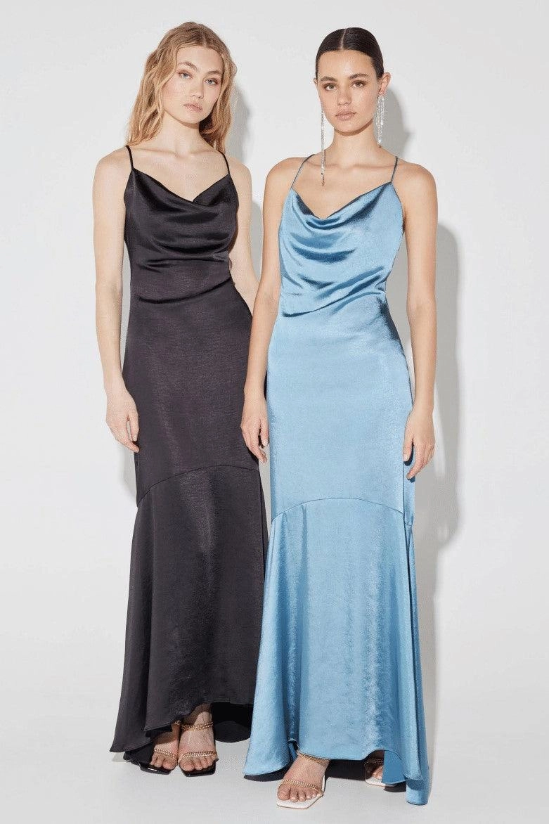 Sheer Element Versatile and Comfortable Elliatt Aisle Dress - Cadet Blue