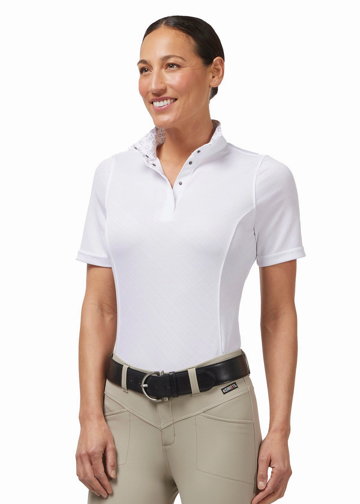 Encore Short Sleeve Show Shirt Coastal Vibes Polka Dot