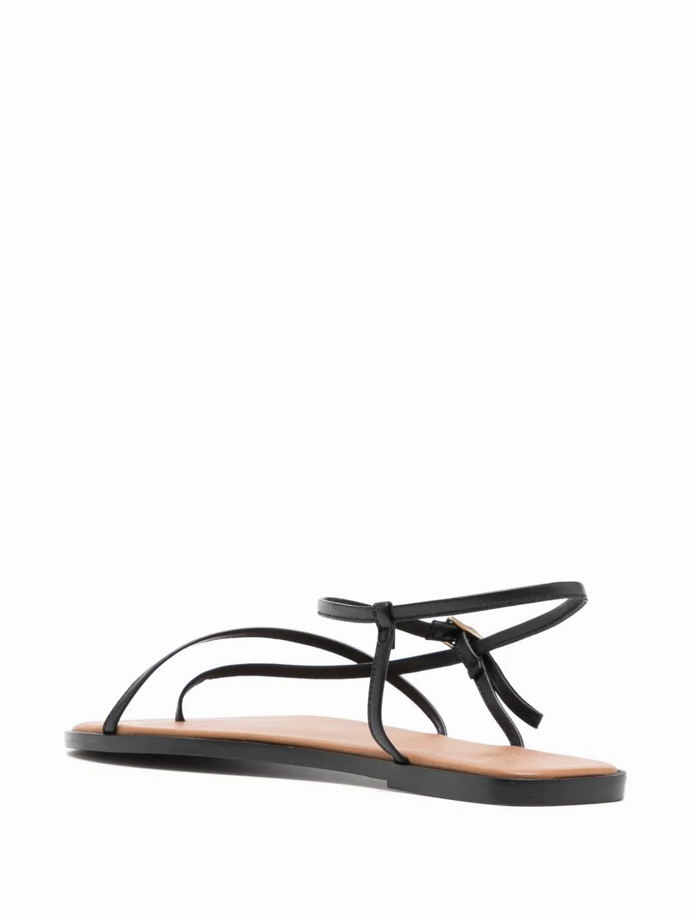 Capri Sandal in Black Flex grooves High Heel