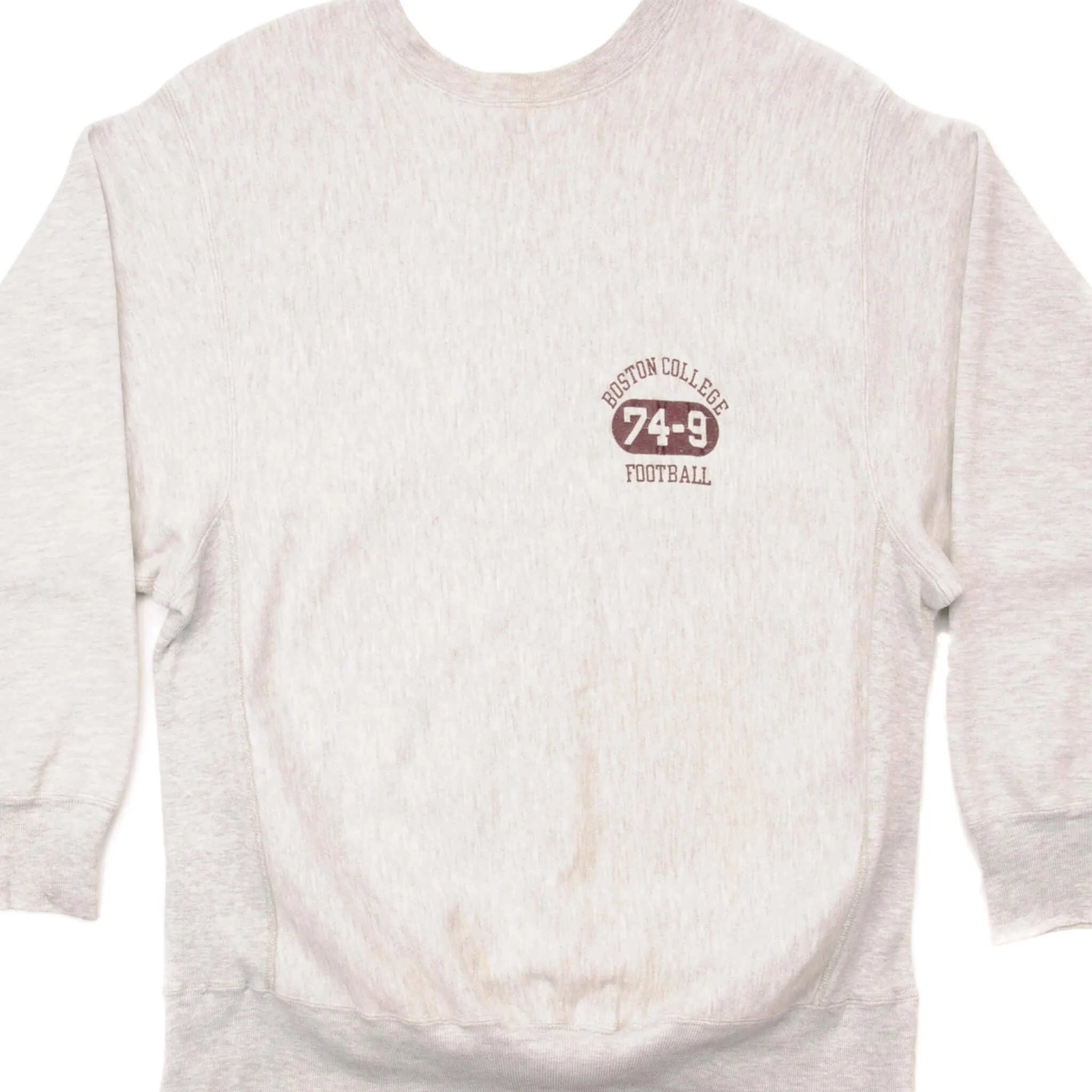 camping suitable budget-friendly VINTAGE CHAMPION REVERSE WEAVE BOSTON COLLEGE SWEATSHIRT 1980S XL MADE USA