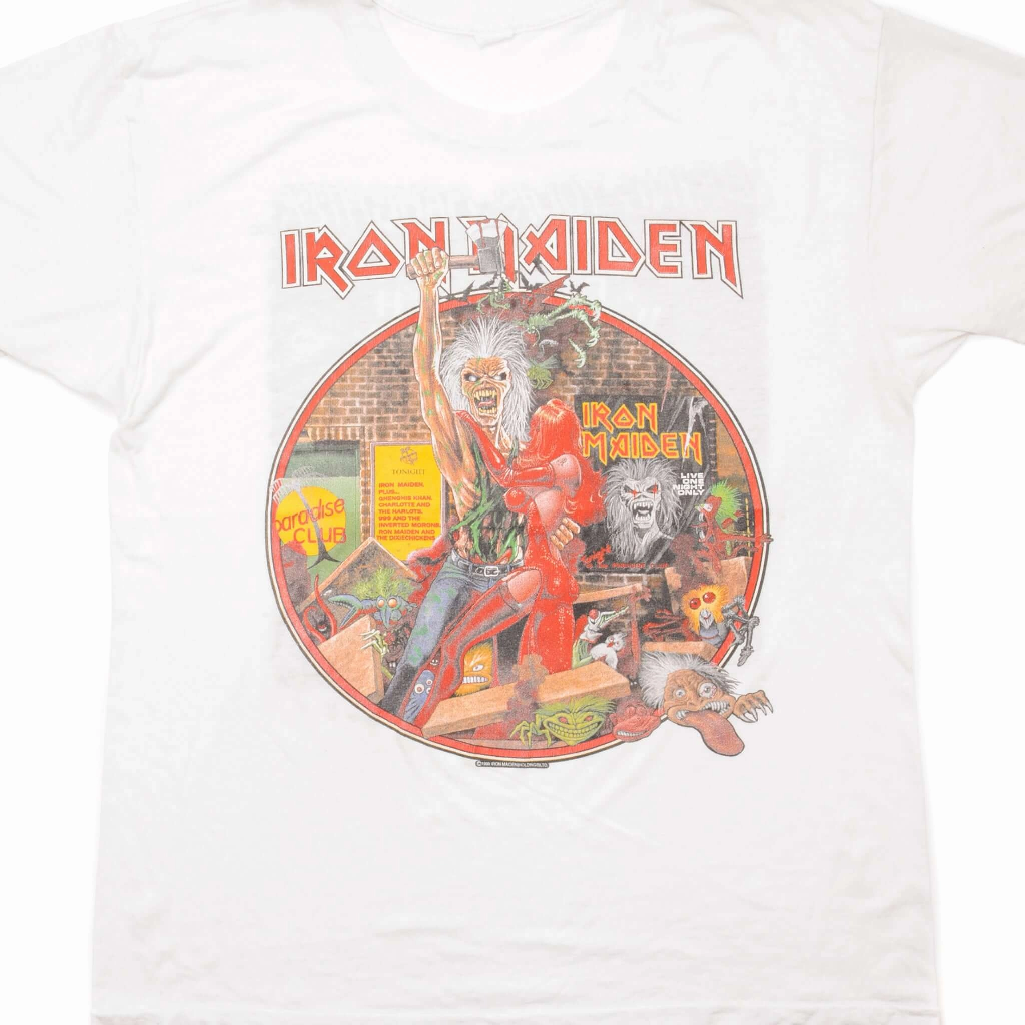VINTAGE IRON MAIDEN TEE SHIRT 1990 SIZE LARGE Casual Choice Wear