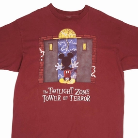 Comfortable Fit Wear Weekend Style VINTAGE DISNEY THE TWILIGHT ZONE TOWER OF TERROR 1990S TEE SHIRT 2XL MADE IN USA