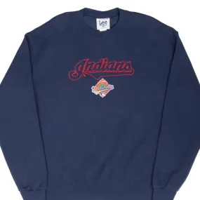VINTAGE MLB CLEVELAND INDIANS WORLD SERIES 1997 EMBROIDERED SWEATSHIRT LARGE Cozy Layers Daily Bold