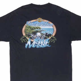 VINTAGE HARLEY DAVIDSON MAUI HAWAII 2004 TEE SHIRT SIZE XL MADE IN USA Water Based Ink Relaxing Fit