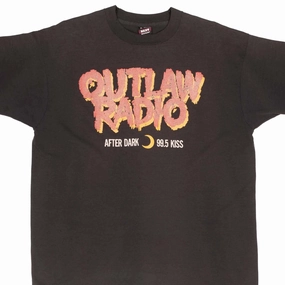 VINTAGE OUTLAW RADIO AFTER DARK 99.5 KISS TEE SHIRT 1990S SIZE XL MADE IN USA AllWeatherComfort