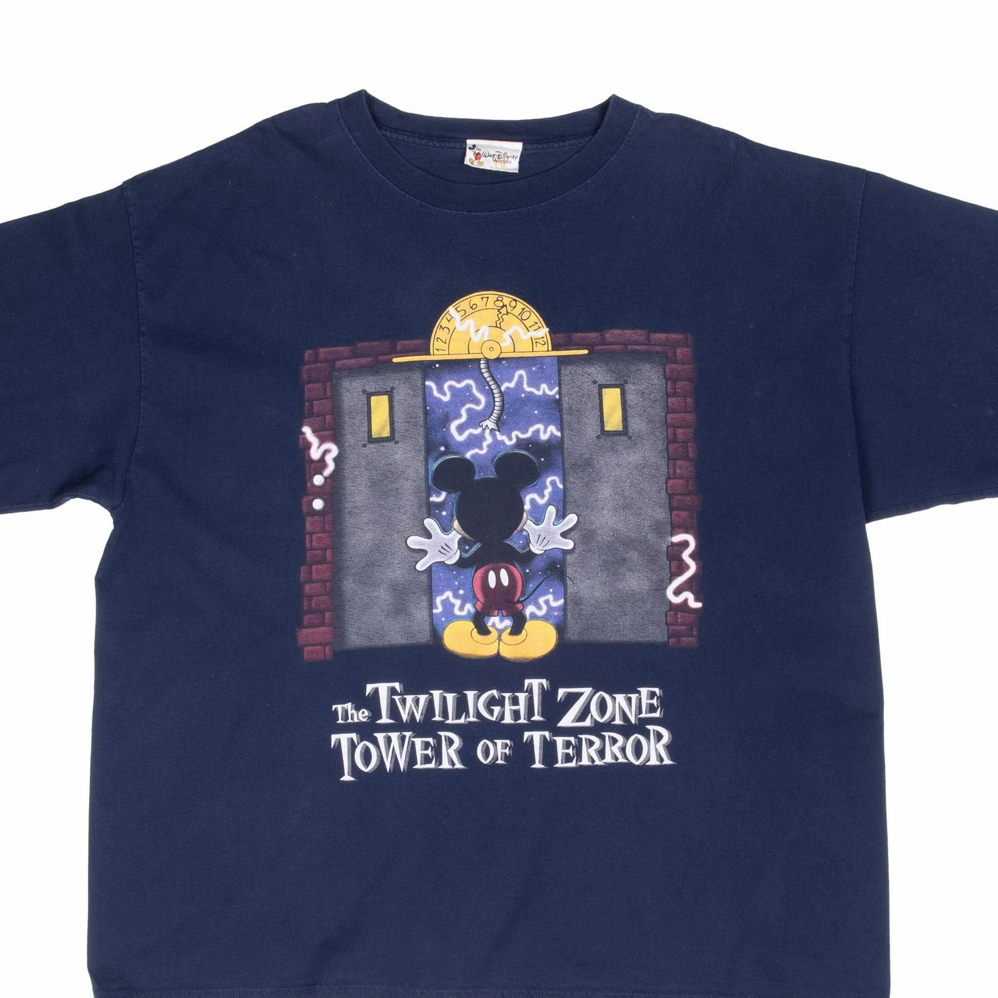 VINTAGE DISNEY THE TWILIGHT ZONE TOWER OF TERROR 1990S TEE SHIRT XL MADE IN USA Active Wearable Light Trend